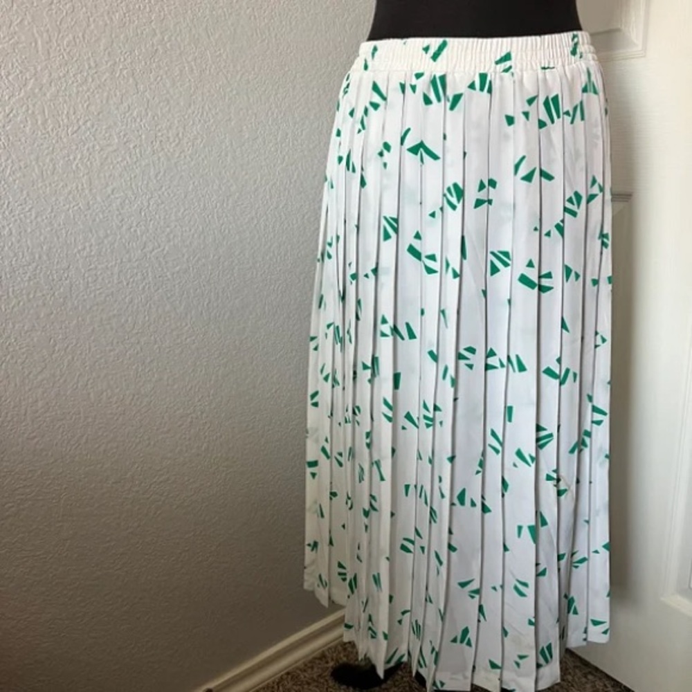 NWT Vintage Russ Geometric Pleated MIDI 80s Skirt
